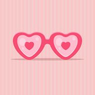 Love glasses in shape of heart