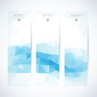 Abstract mosaic vertical banners set N45