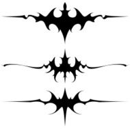 Tattoo black creative on white background