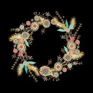 Decorative floral rosette (vector)