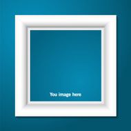 White photo frame Vector