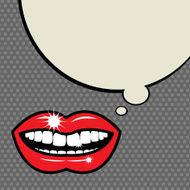 Open red lips N2