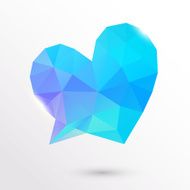 Heart speech bubbles in Polygonal Style N2