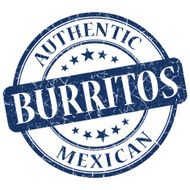 Burritos blue grunge stamp