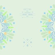 Pattern with vegetative elements Vector N8