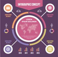 Circle Infographic Concept - Vector Scheme with Icons