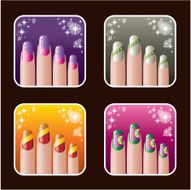 Icons of women&#039;s manicure N2
