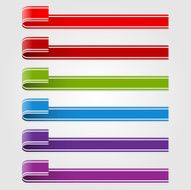 Set of colored labels and tapes