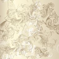 Seamless vector floral pattern in vintage style for design