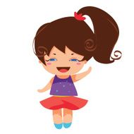Kawaii laughing blue-eyed girl N2