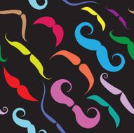Mustache seamless pattern N14