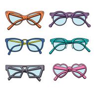 vector sunglasses icons set N2