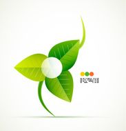 Abstract green leaves background
