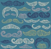 Vintage Mustache Pattern N2