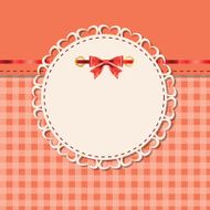 vintage frame with bow vector illustration N7