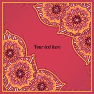 Abstract corner elements for greeting card
