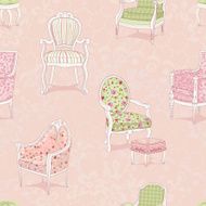 Background with armchairs