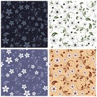 Floral Seamless Color Set N4
