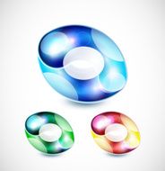 Shiny abstract shapes