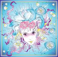 Abstract underwater graphic with girl