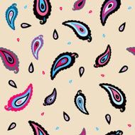 Paisley ornament seamless background N5