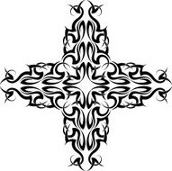 Tribal tattoo Cross N4