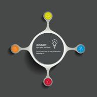 Circle numbered infographic template Network banner Vector N2