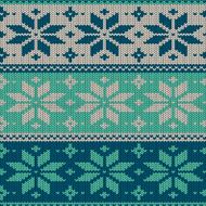 Seamless knitted pattern with snowflakes N4
