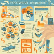 Footwear infographics elements Easily edited N8