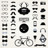 Hipster Retro Vintage Icon Set N7