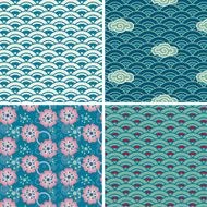 Element water (Seamless pattern set)
