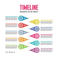 Infographic Vector Concept in Flat Design Style - Timeline