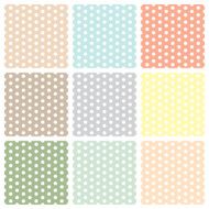 Vintage seamless polka dot patterns set