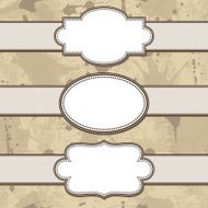 vector set simple texture and vintage ribbons N3