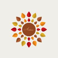 Autumn concept Floral sign Flat stylized flower N2