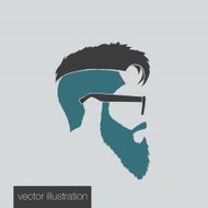 icons hairstyles beard and mustache hipster N2