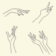 Set of women&#039;s hands