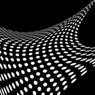 abstract black and white wave polka dots pattern background N2