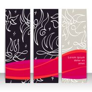 Set of vertical banners headers Editable design template