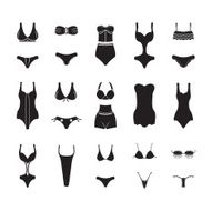 Swimwear and bikini icons