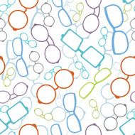 Colorful glasses seamless pattern background
