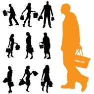 Vector silhouette of a people N104