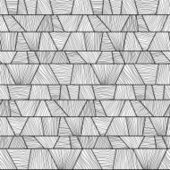 Abstract mosaic wavy Pattern Seamless vector Monochrome puzzle