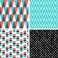 Set of abstract seamless patterns N23
