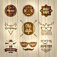 Hipster Labels Wooden