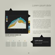 Modern flat page layout with text and graph N3