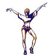 Sketch vector - girl hip hop street dancer