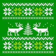 knitted scarf with deer