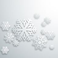 gray 3D snowflakes pattern background