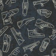 Seamless pattern with man shoes